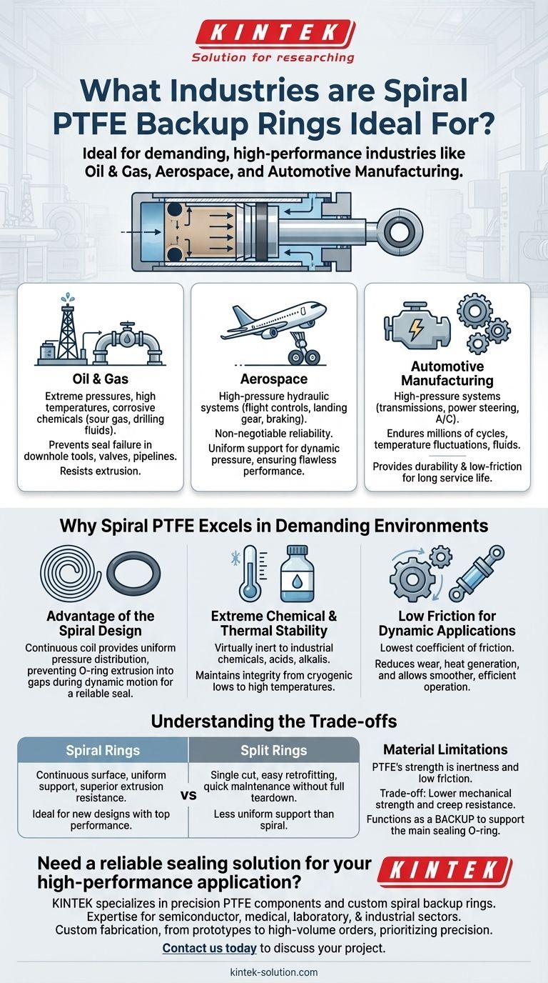 나선형 PTFE 백업 링은 어떤 산업에 이상적입니까? 극한 조건에서 탁월한 밀봉 성능 달성 시각적 가이드