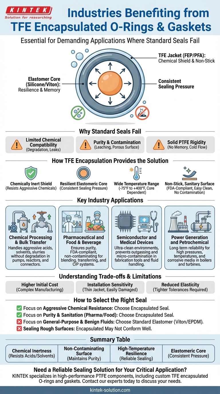 TFE 캡슐화 O-링 및 개스킷으로 혜택을 보는 산업 분야는 어디인가요? 까다로운 응용 분야에서 신뢰성 보장 시각적 가이드