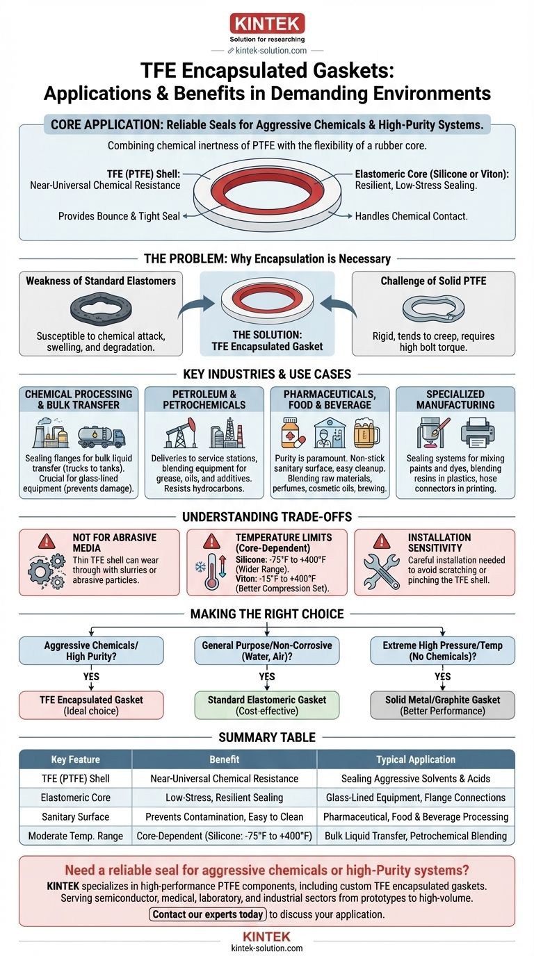 TFE 캡슐화 개스킷의 일반적인 용도는 무엇입니까? 화학 및 고순도 씰링에 이상적입니다. 시각적 가이드