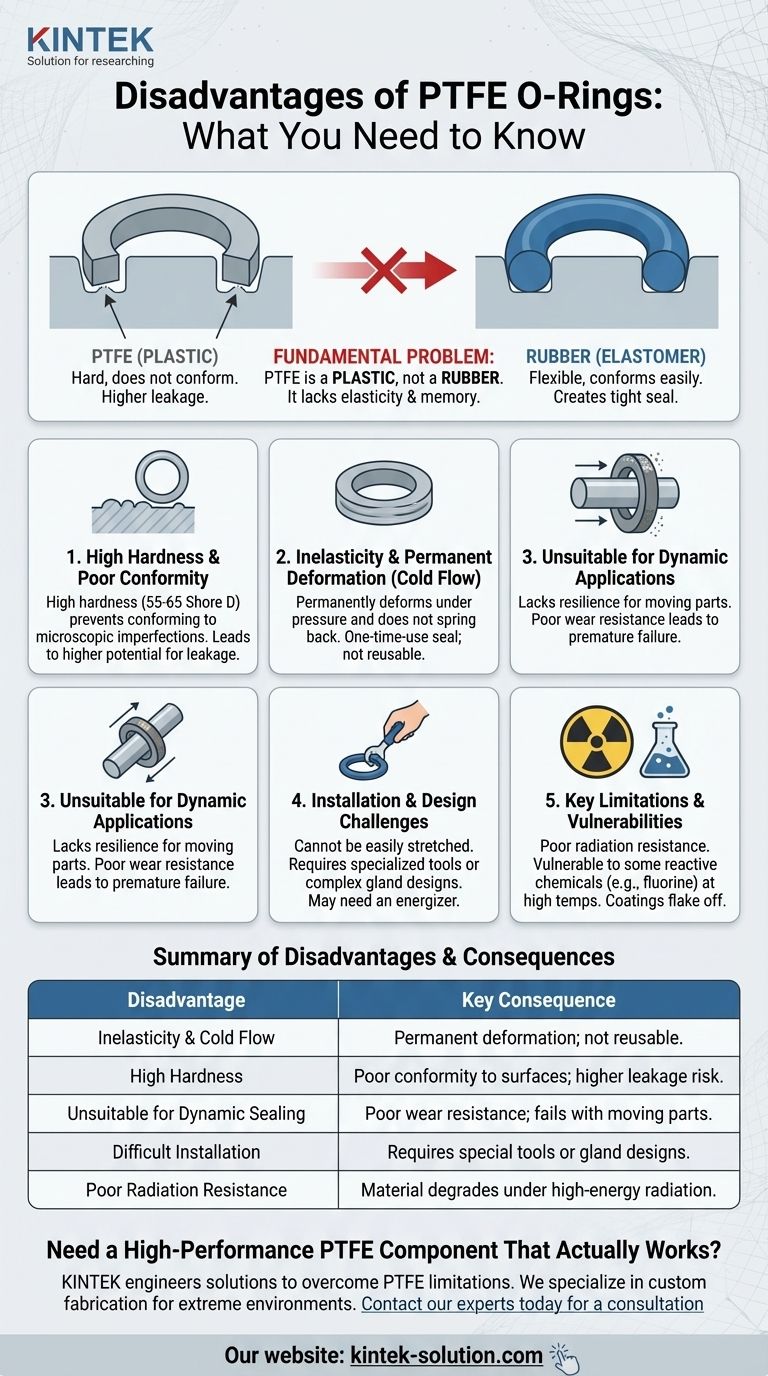 What are the disadvantages of using PTFE O-Rings? When Rigidity and Lack of Elasticity Cause Leaks Visual Guide