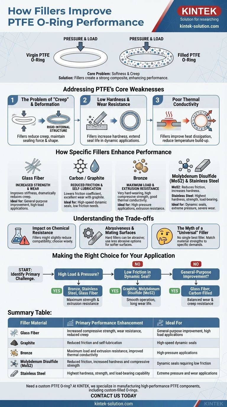 Wie können Füllstoffe die Leistung von PTFE-O-Ringen verbessern? Erhöhung von Festigkeit, Verschleiß und Stabilität Visuelle Anleitung