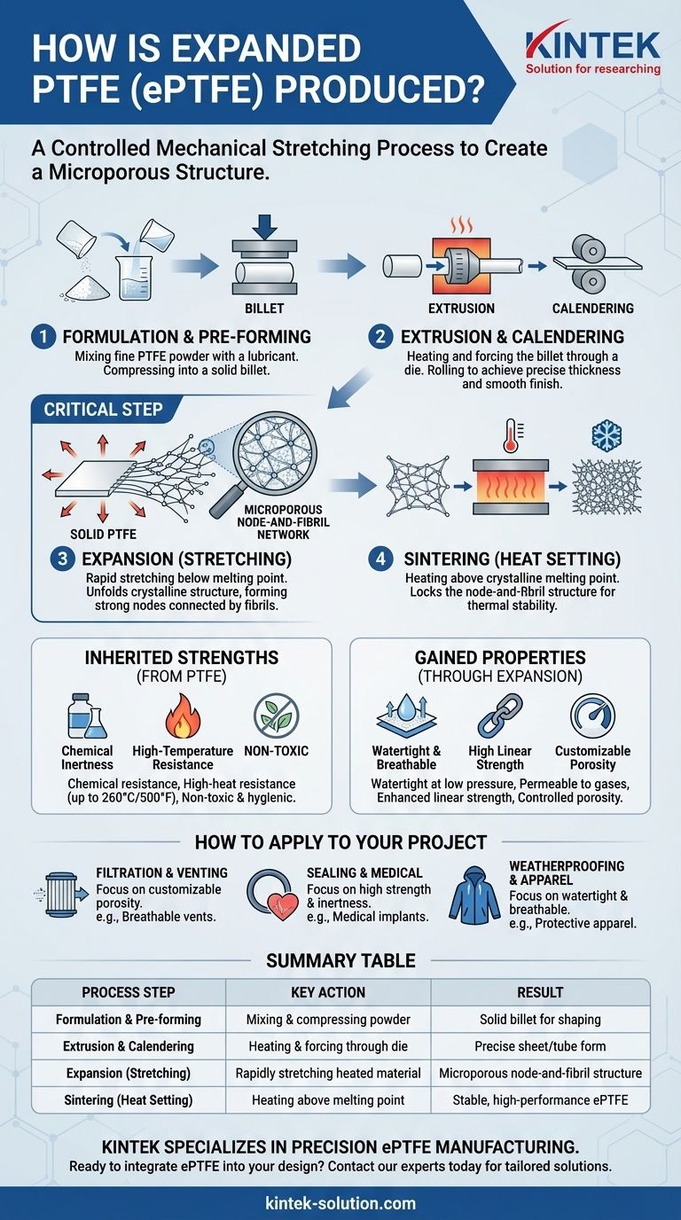 확장 PTFE(ePTFE)는 어떻게 생산됩니까? 제어된 스트레칭 공정 안내 시각적 가이드