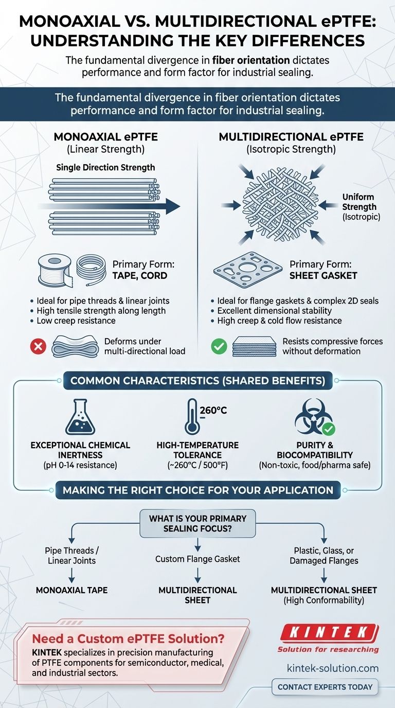 단축 및 다방향 팽창 PTFE의 주요 차이점은 무엇입니까? 귀하의 씰에 적합한 ePTFE를 선택하십시오 시각적 가이드