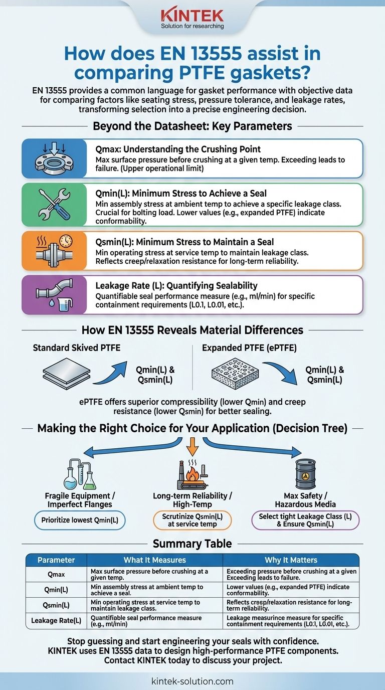 EN 13555는 PTFE 개스킷 비교에 어떻게 도움이 됩니까? 데이터 기반 밀봉 결정 내리기 시각적 가이드