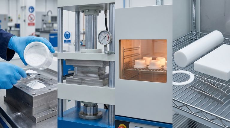 ما هي الخطوات الأساسية في قولبة PTFE بالضغط؟ دليل لعملية الضغط والخبز