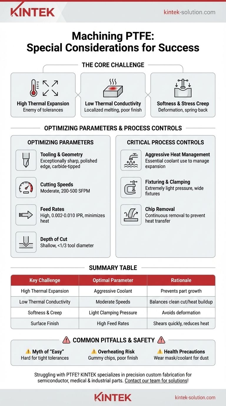 PTFEを機械加工する際に必要な特別な考慮事項は何ですか？高精度加工を習得する ビジュアルガイド