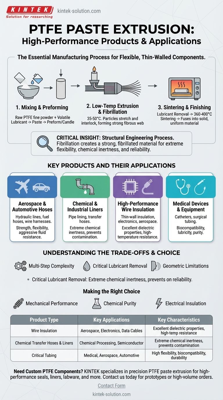 ما هي أنواع المنتجات التي تُصنع عادةً من خلال بثق معجون PTFE؟ أنابيب وخراطيم وعوازل أسلاك عالية الأداء دليل مرئي