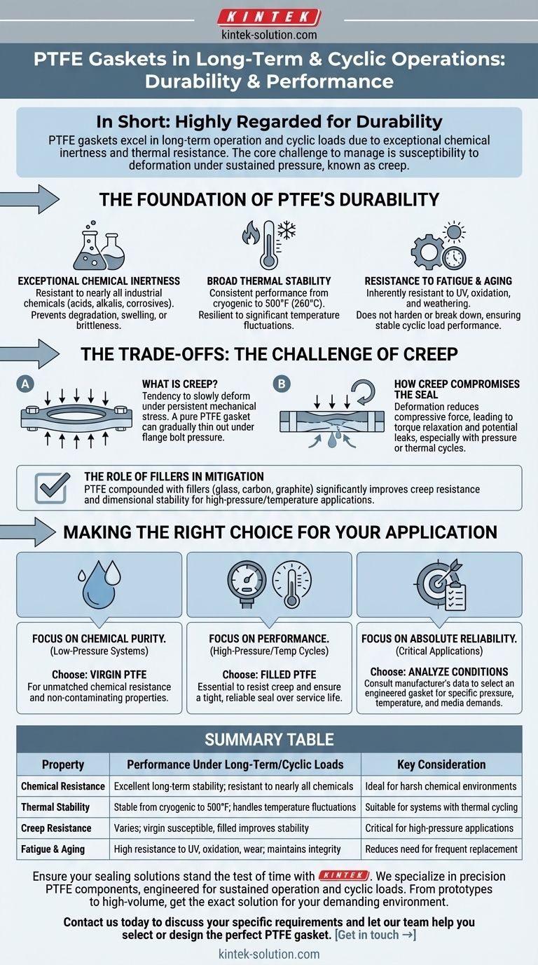 PTFE 개스킷은 장기 작동 및 주기적 부하 조건에서 어떻게 성능을 발휘합니까? 까다로운 응용 분야에서 안정적인 밀봉을 보장하십시오. 시각적 가이드