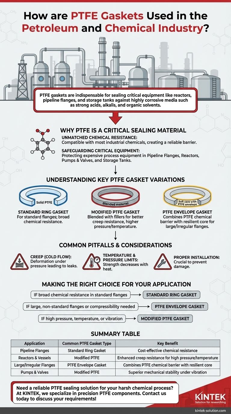 How are PTFE gaskets used in the petroleum and chemical industry? Ensure Leak-Proof Sealing in Harsh Environments Visual Guide