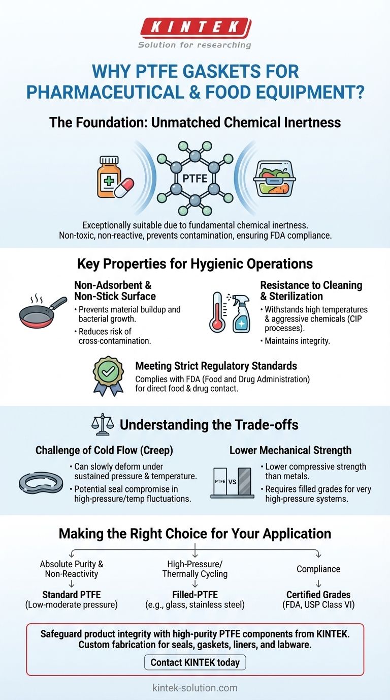PTFE 개스킷이 제약 및 식품 장비에 적합한 이유는 무엇입니까? 순도 및 FDA 준수 보장 시각적 가이드