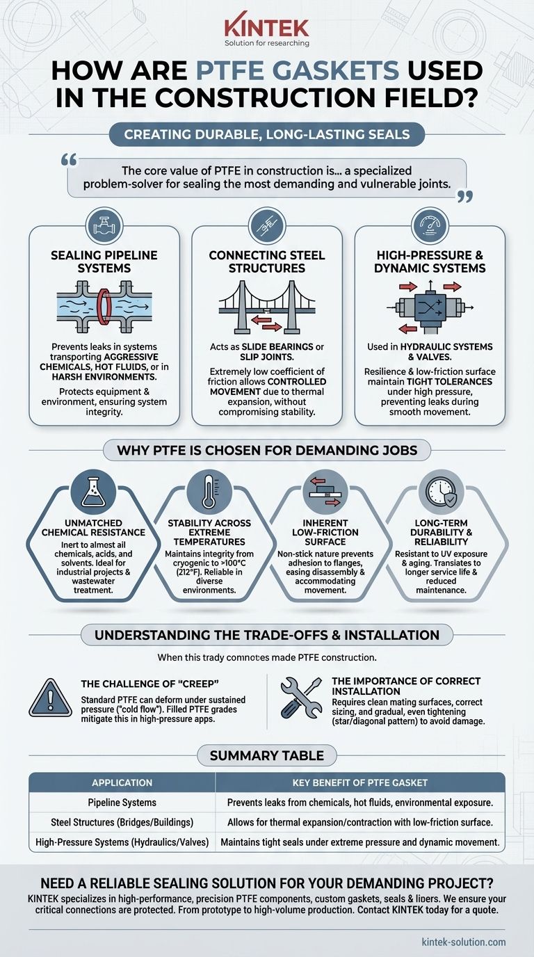 건설 분야에서 PTFE 개스킷은 어떻게 사용됩니까? 가혹한 환경에서의 씰링 문제 해결 시각적 가이드