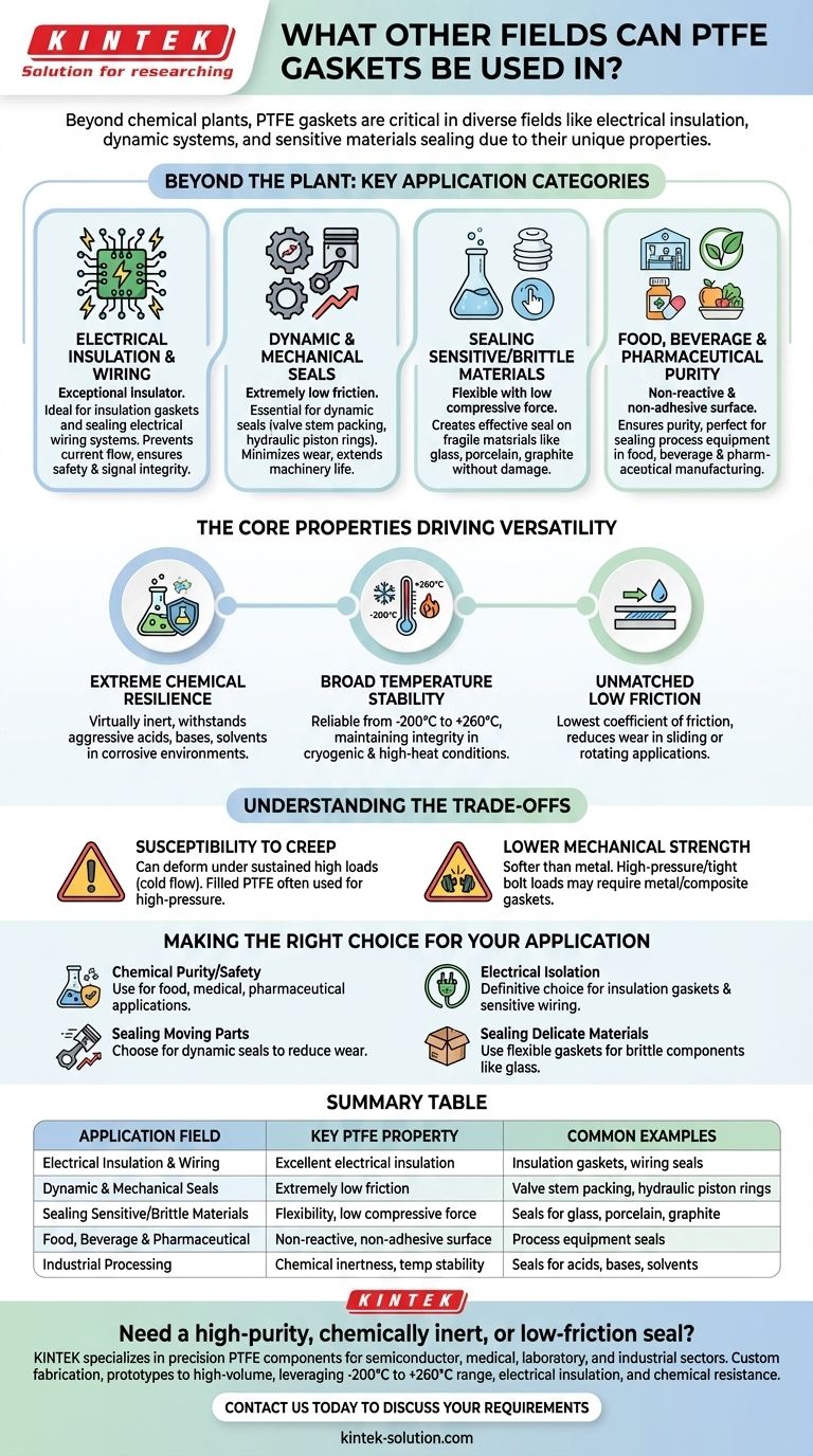 PTFE 개스킷은 어떤 다른 분야에서 사용될 수 있나요? 화학 공장을 넘어 전자 및 제약 분야까지 시각적 가이드