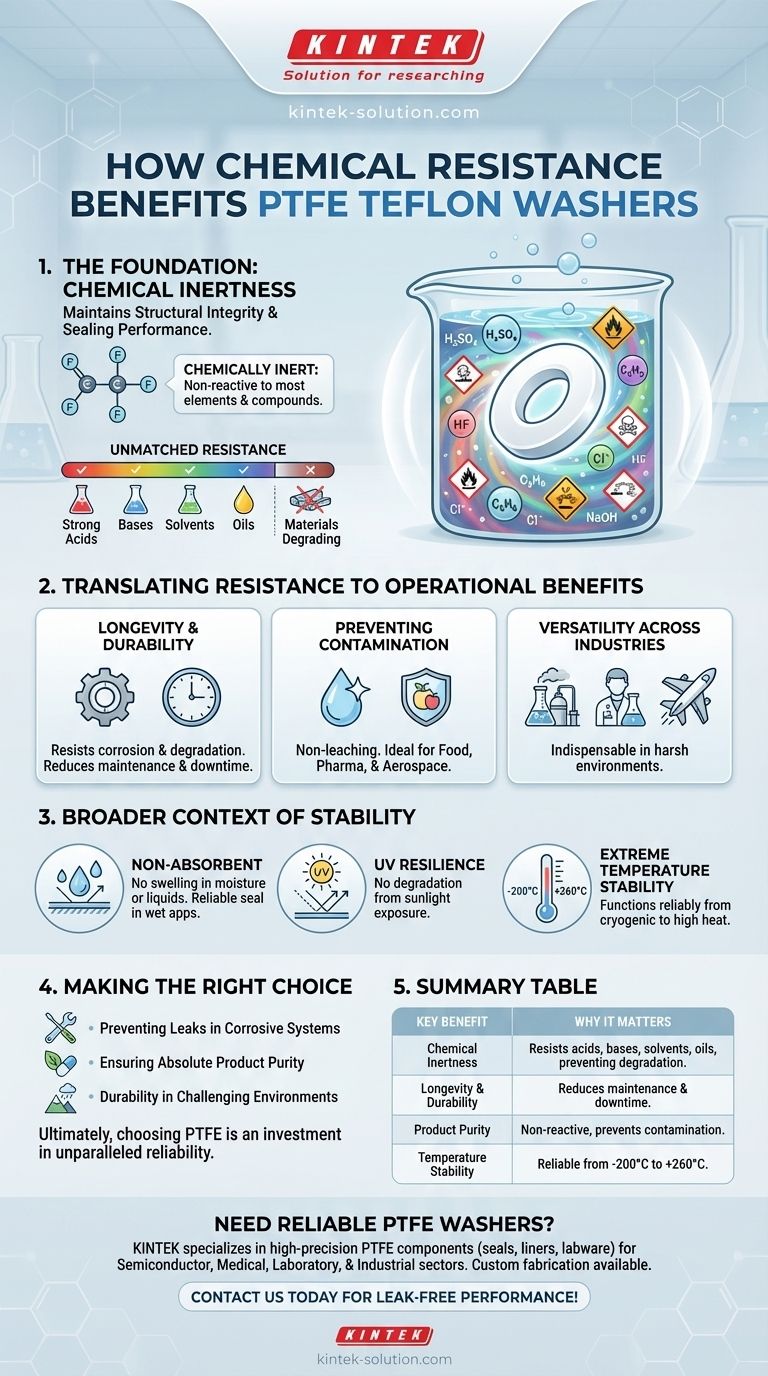 내화학성이 PTFE 테플론 와셔에 어떤 이점을 제공합니까? 가혹한 환경에서 누출 없는 씰링을 보장하는 방법 시각적 가이드
