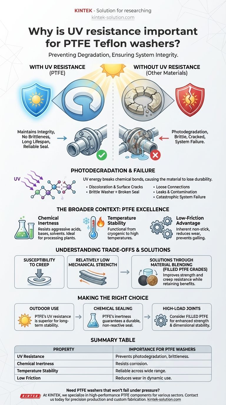 PTFE 테플론 와셔에 자외선 저항성이 중요한 이유는 무엇입니까? 옥외 및 열악한 환경에서 장기적인 신뢰성 보장 시각적 가이드
