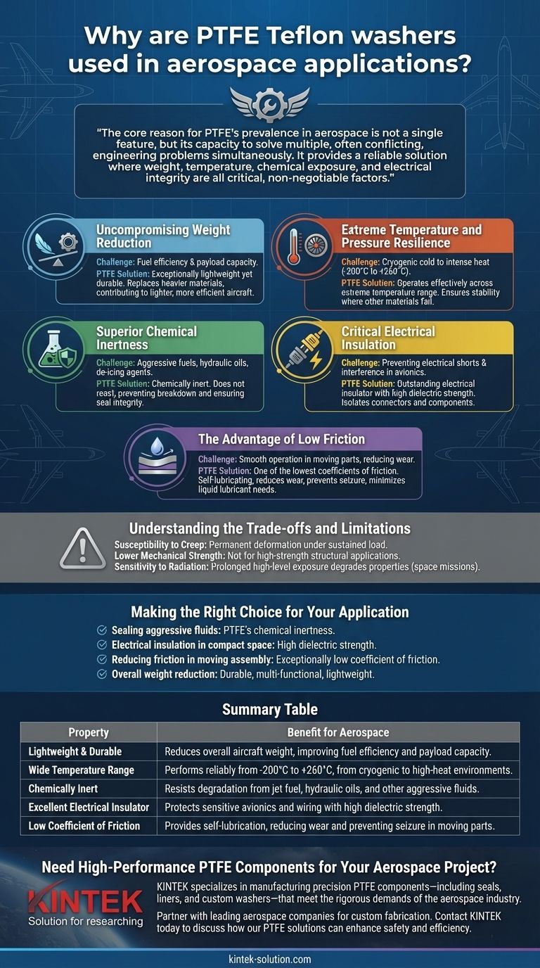 لماذا تُستخدم حشوات PTFE (التفلون) في تطبيقات الفضاء الجوي؟ حل تحديات الهندسة الحرجة دليل مرئي