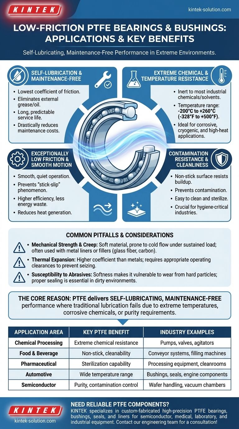 저마찰 PTFE의 베어링 및 부싱에서의 주요 응용 분야는 무엇입니까? 유지보수가 필요 없는 성능 달성 시각적 가이드