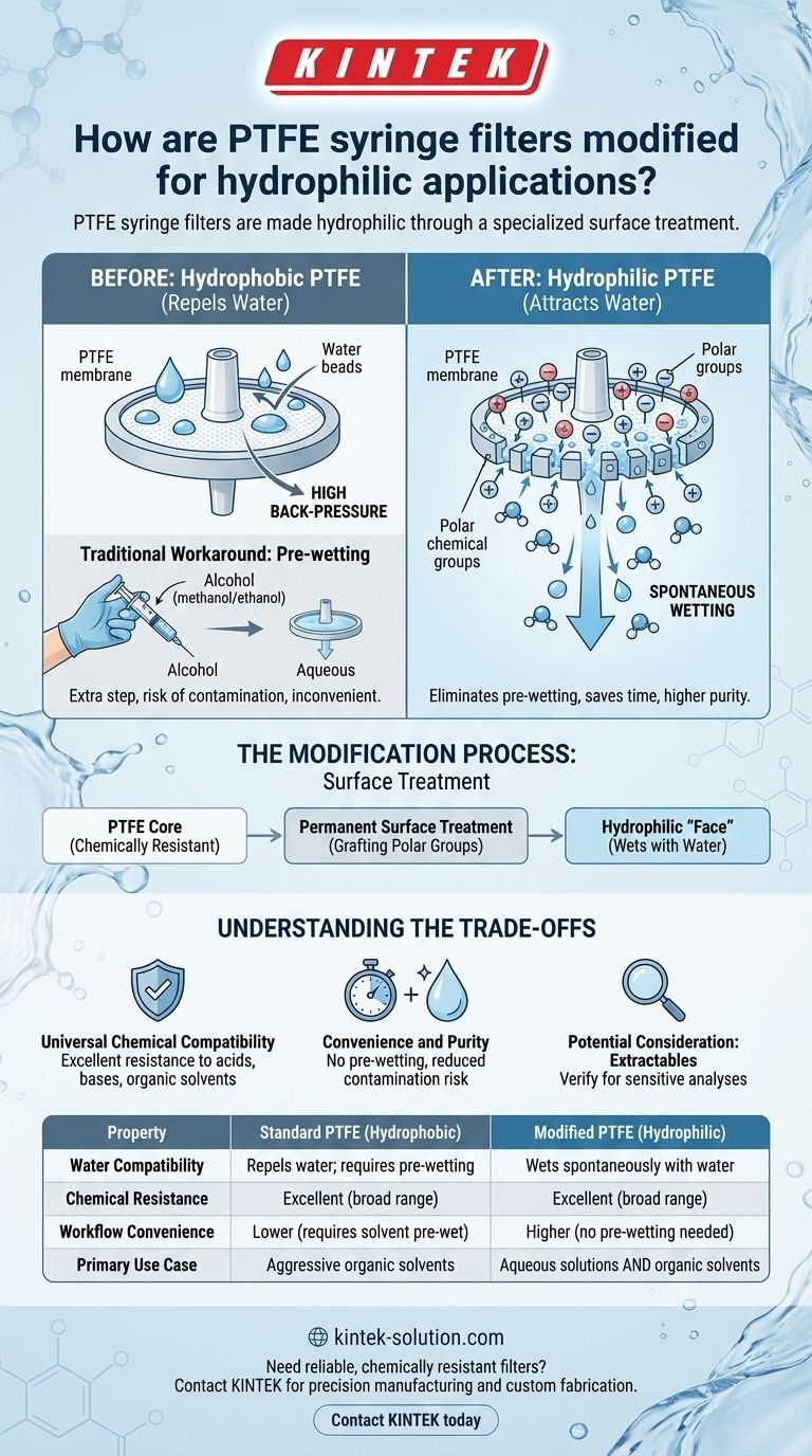 PTFE 주사기 필터는 친수성 응용 분야를 위해 어떻게 개조됩니까? 수용액의 쉬운 여과 달성 시각적 가이드