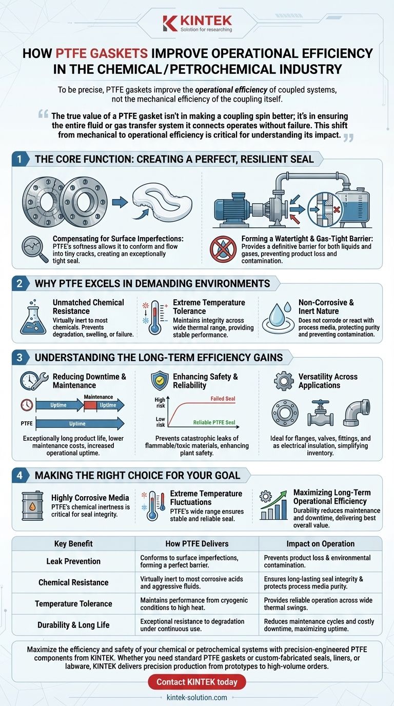 PTFE 개스킷은 어떻게 커플링 효율을 향상시키나요? 가혹한 화학 공정에서 가동 시간 및 안전성 극대화 시각적 가이드