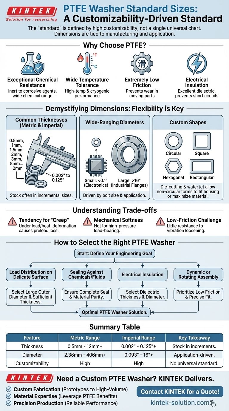 PTFE 와셔의 표준 크기는 어떤 것이 있나요? 귀하의 용도에 딱 맞는 제품을 찾아보세요 시각적 가이드