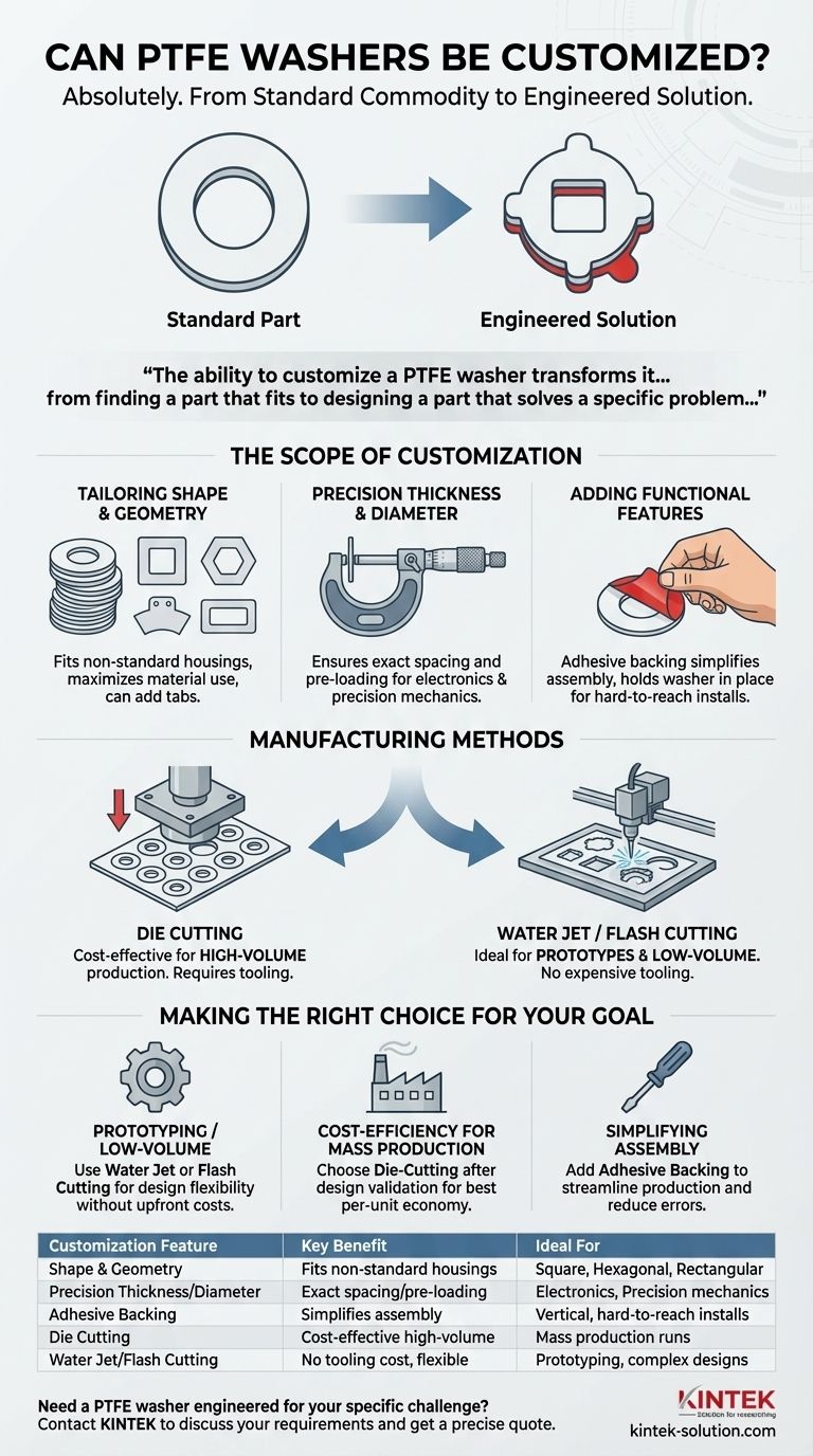 PTFE 와셔를 특정 요구 사항에 맞게 맞춤 제작할 수 있습니까? 완벽한 장착 및 기능 달성 시각적 가이드