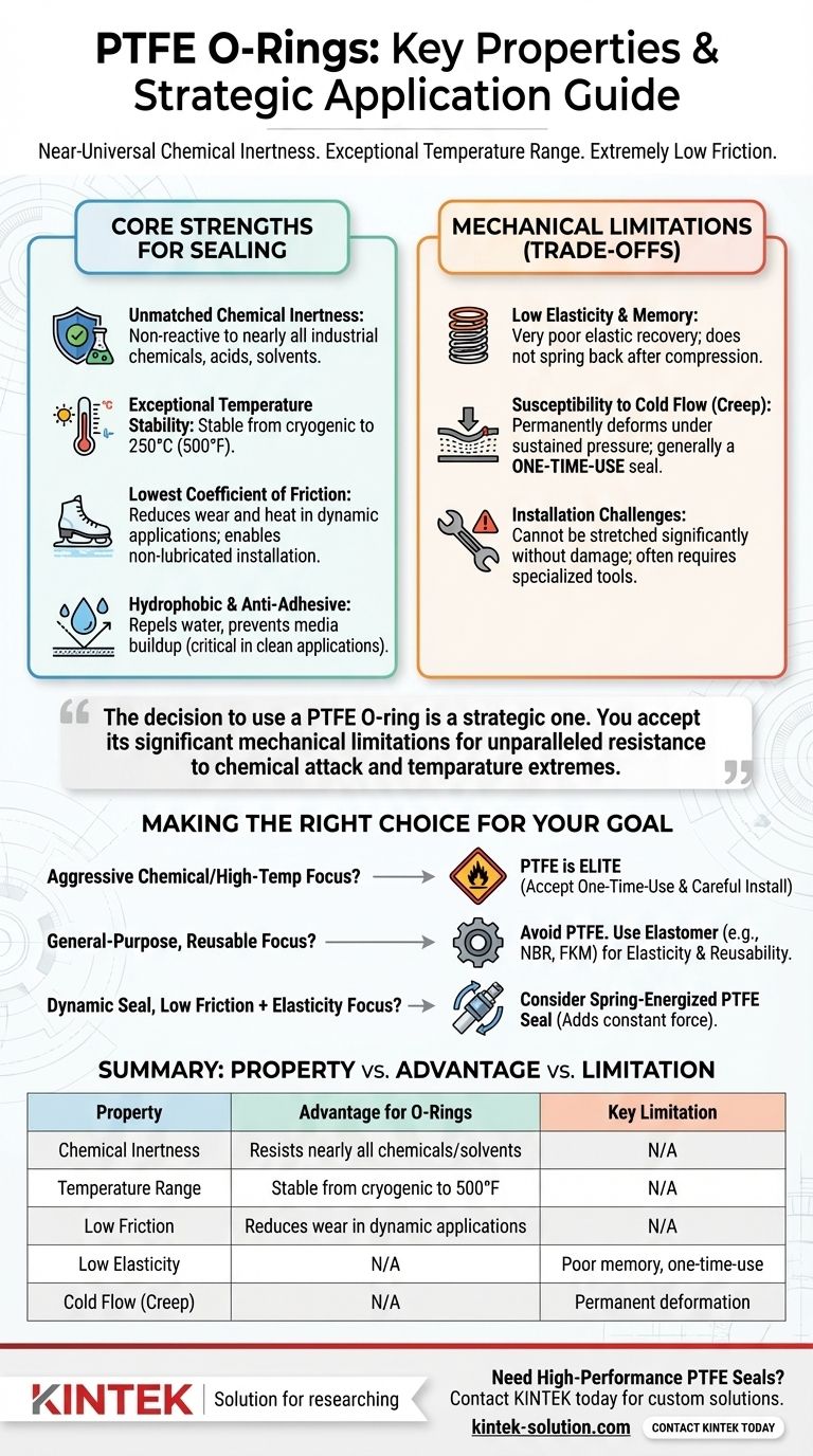 PTFE의 주요 특성 중 O-링에 적합하게 만드는 요소는 무엇인가요? 타의 추종을 불허하는 내화학성 및 내열성 시각적 가이드