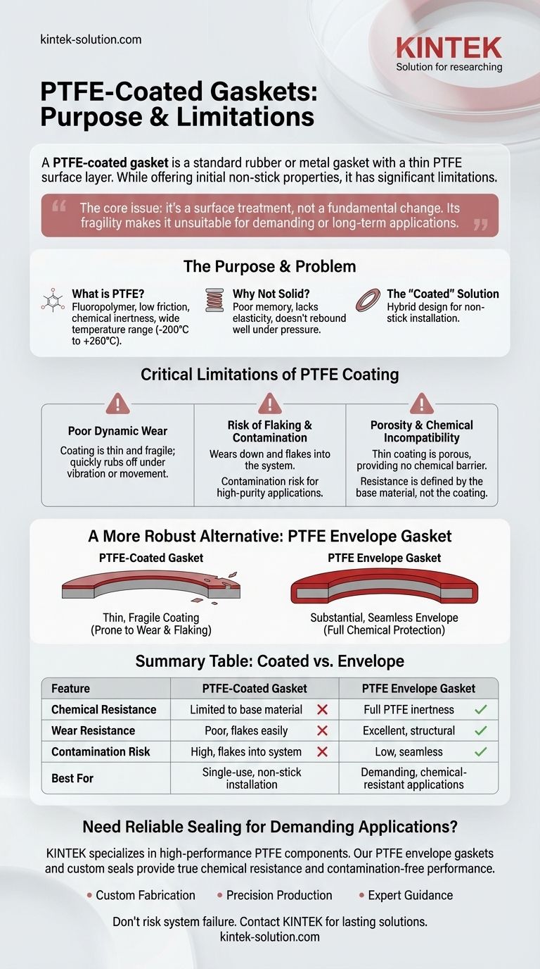 PTFE 코팅 개스킷이란 무엇이며 그 한계는 무엇입니까? 표면 코팅의 위험 이해하기 시각적 가이드