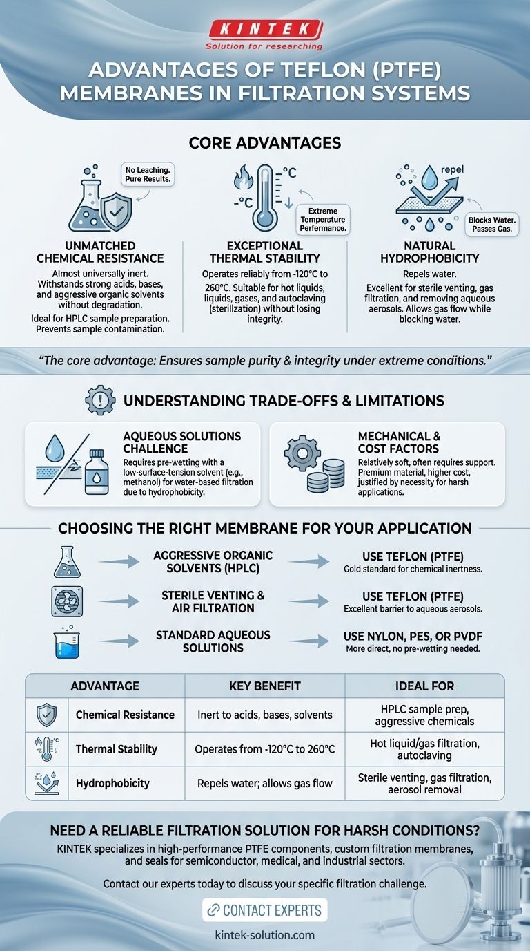 여과 시스템에서 테플론 멤브레인 사용의 장점은 무엇입니까? 타의 추종을 불허하는 내화학성 및 내열성을 달성하십시오. 시각적 가이드