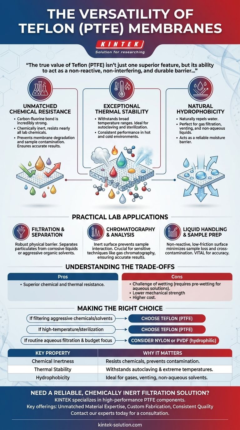 테플론 멤브레인이 다양한 실험실 환경에서 다재다능하게 사용되는 이유는 무엇입니까? 탁월한 화학적 및 열적 안정성 시각적 가이드
