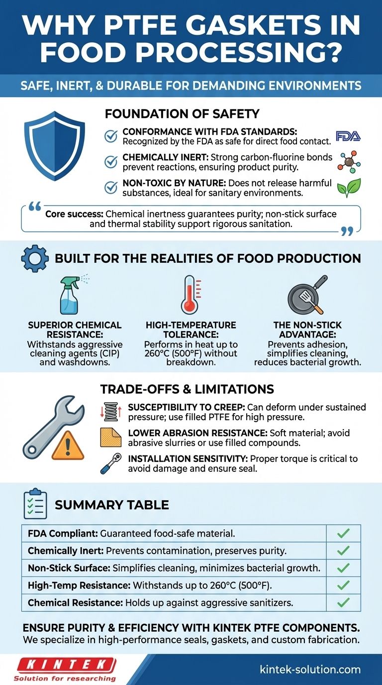 PTFE 개스킷이 식품 가공 공장에 적합한 이유는 무엇입니까? 순도 및 규정 준수 보장 시각적 가이드