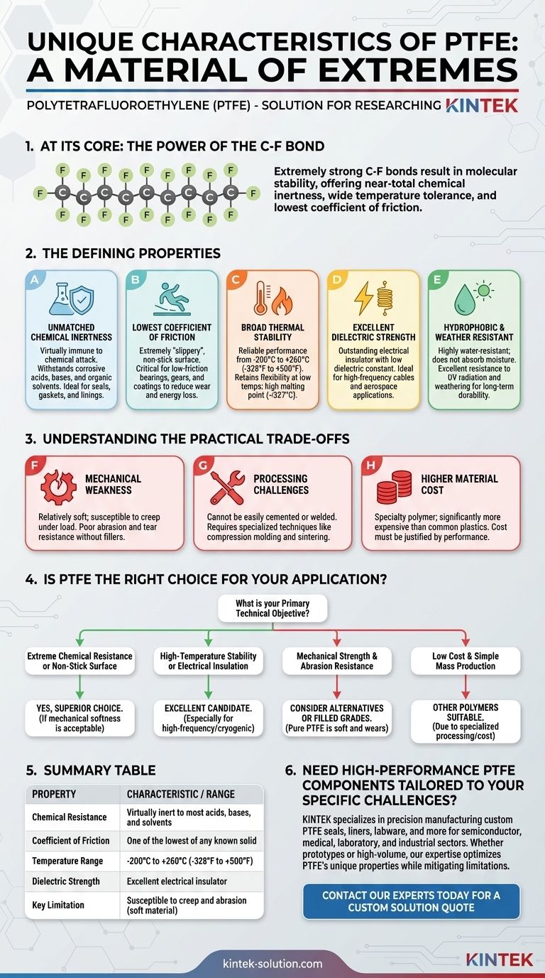 Quali sono le caratteristiche uniche del PTFE? Sfruttare l'estrema resistenza chimica e termica Guida Visiva