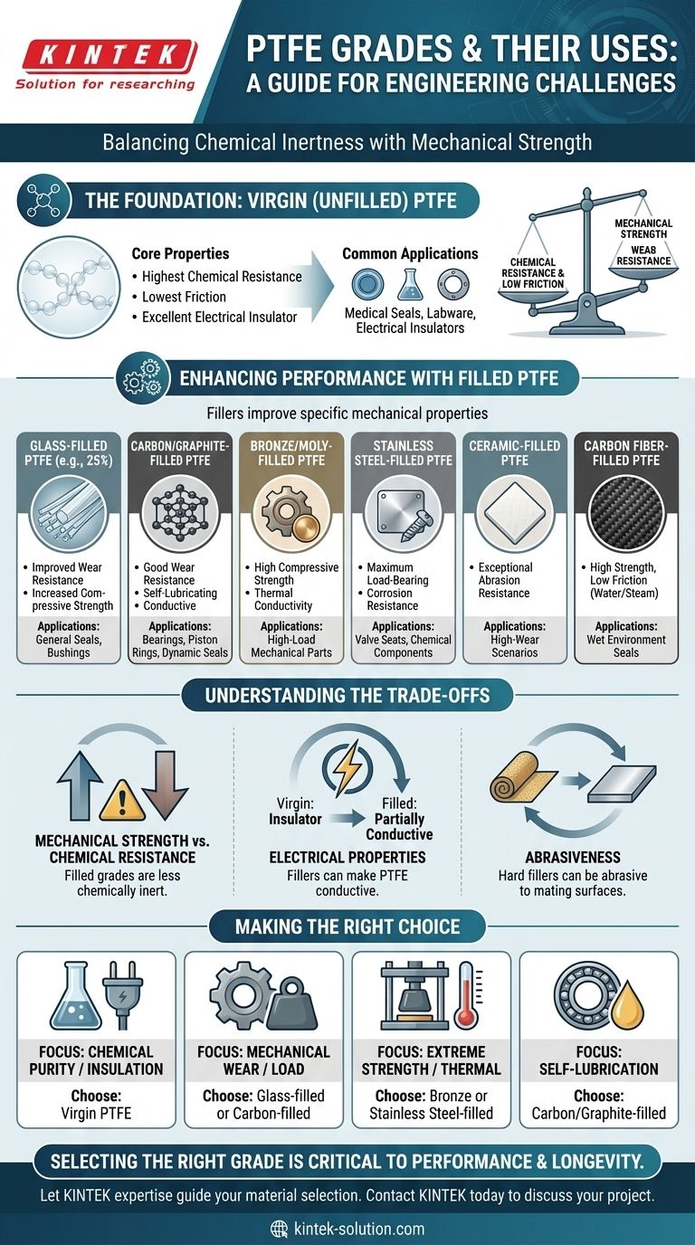 PTFE의 다양한 등급과 용도는 무엇인가요? 올바른 재료 선택 가이드 시각적 가이드