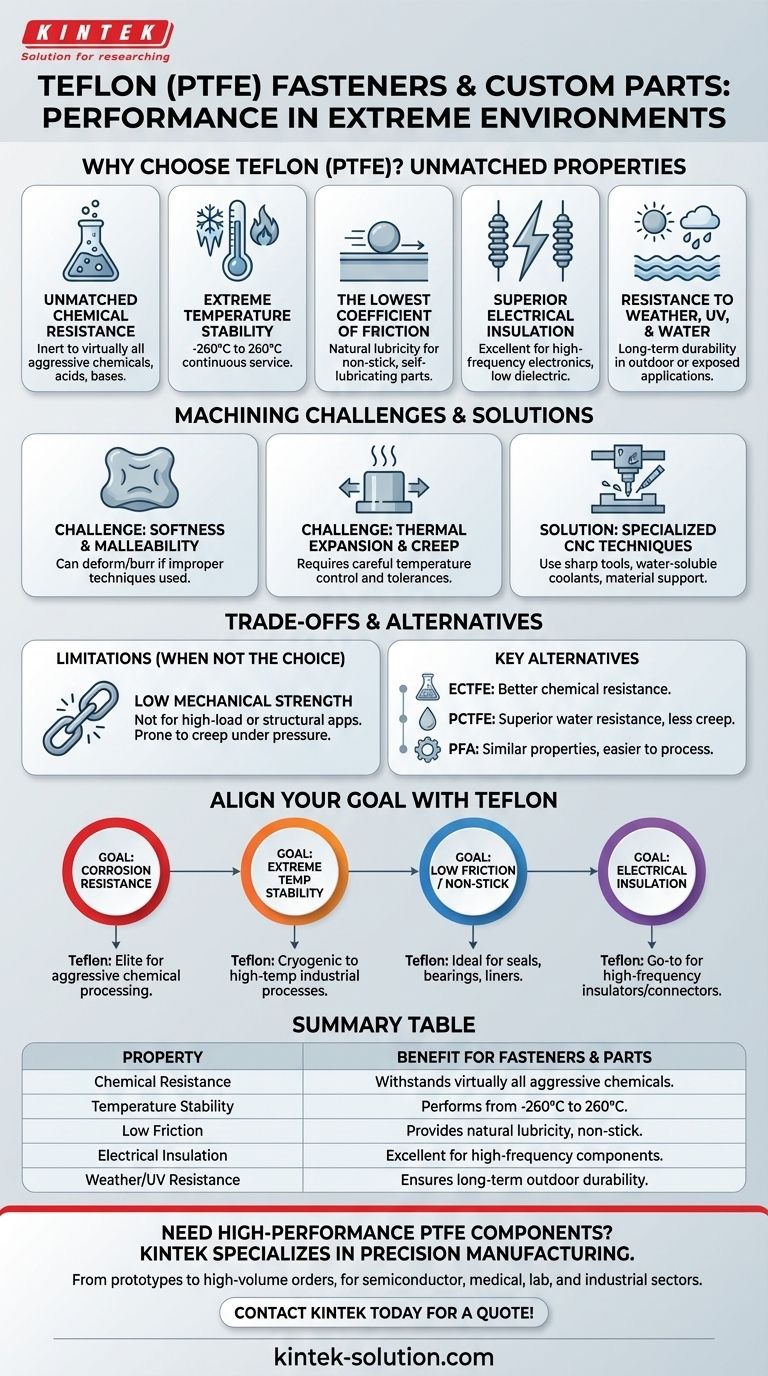 What types of fasteners and custom parts can be made from Teflon (PTFE)? Explore Its Unique Advantages Visual Guide