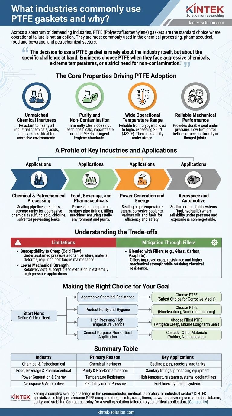 PTFE 개스킷은 어떤 산업에서 주로 사용되며 그 이유는 무엇입니까? 까다로운 밀봉 문제를 해결합니다. 시각적 가이드