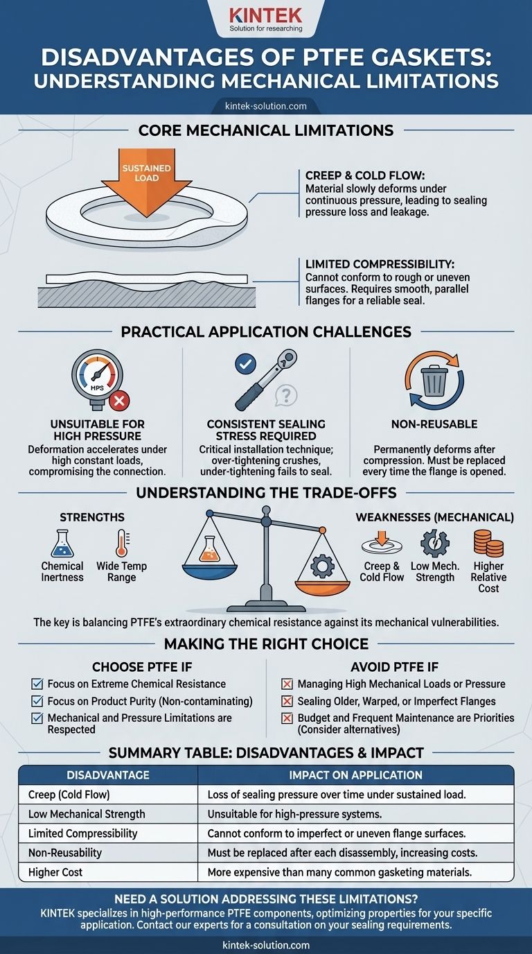PTFE 개스킷의 단점은 무엇인가요? 고려해야 할 주요 한계점 시각적 가이드