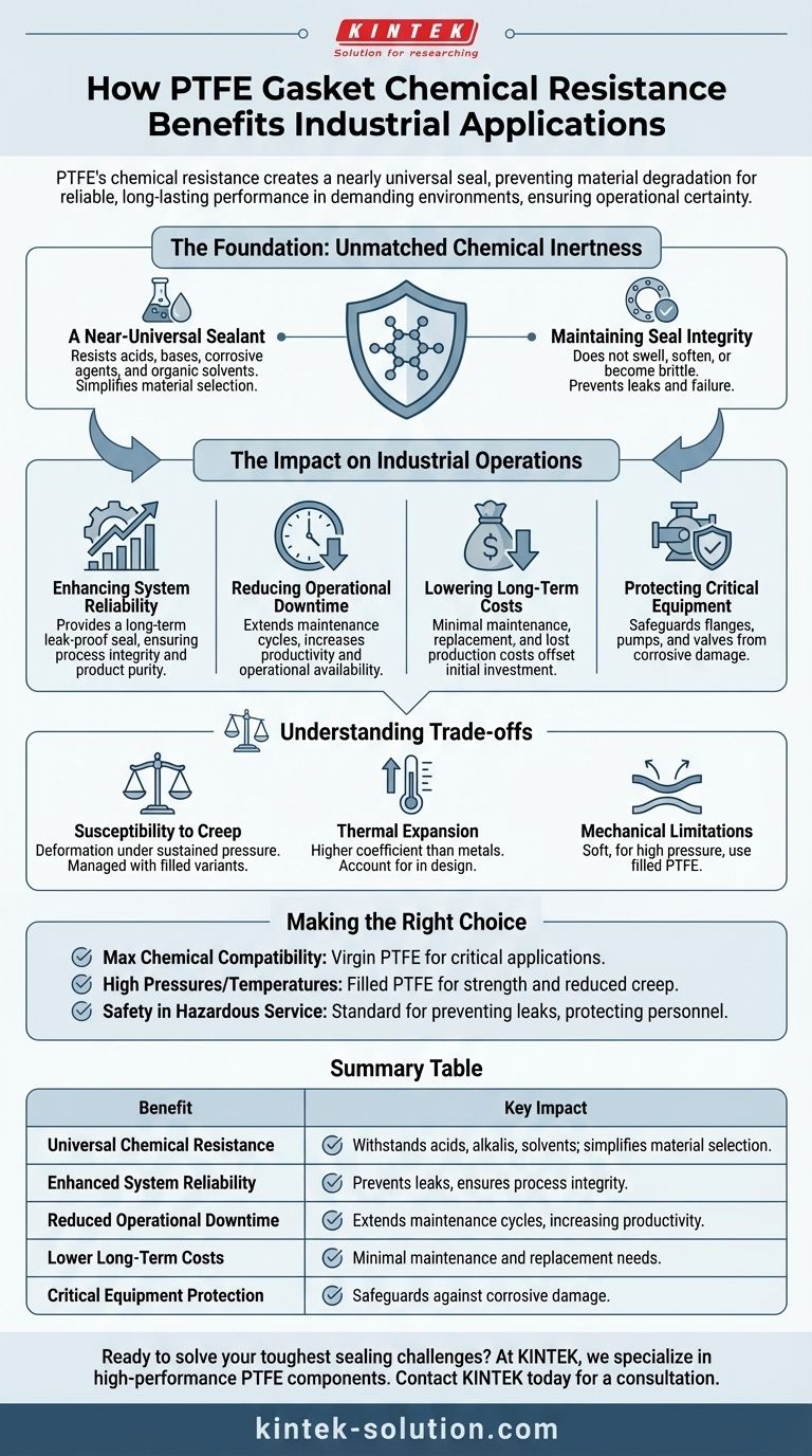 Какую пользу химическая стойкость прокладок из ПТФЭ приносит промышленным применениям? Достигните непревзойденной надежности Визуальное руководство