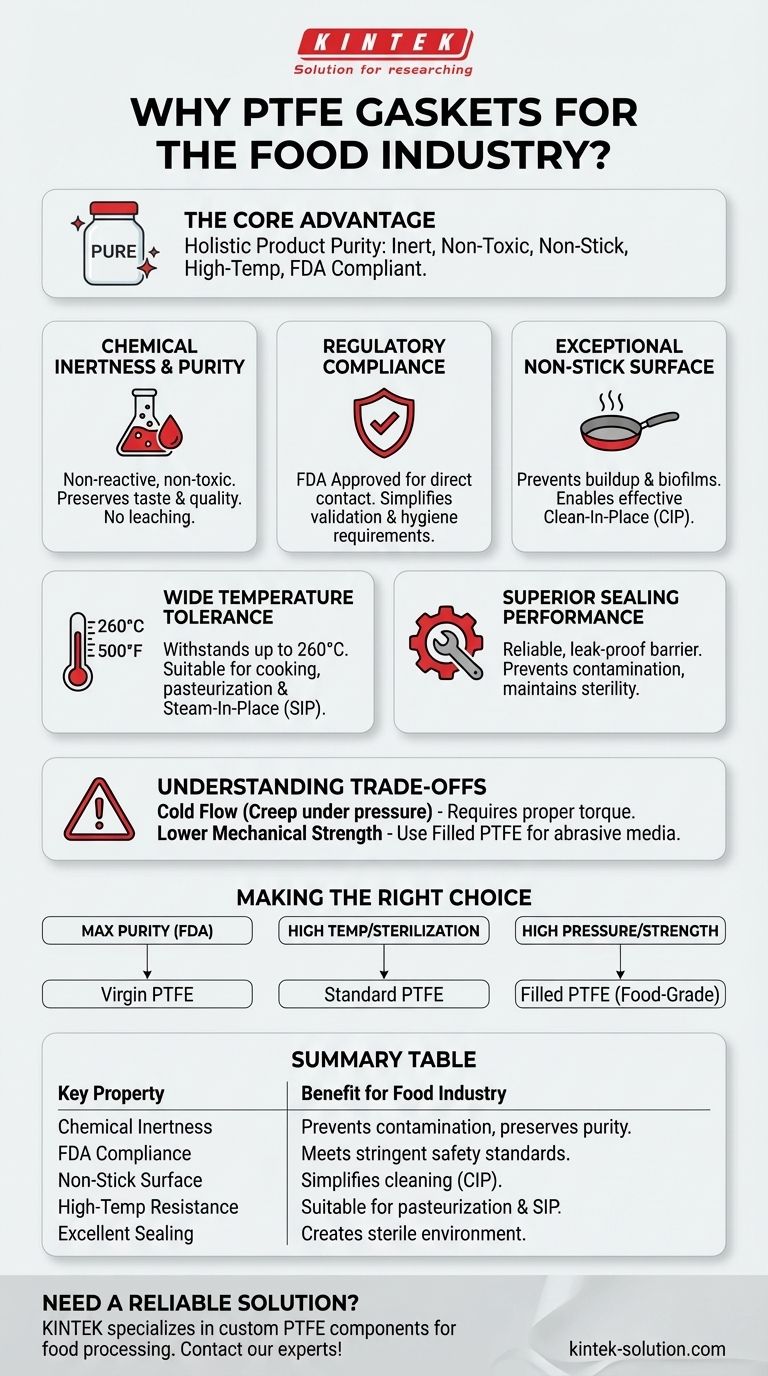 PTFE 개스킷이 식품 산업에 적합한 이유는 무엇입니까? 순도와 규정 준수를 보장합니다. 시각적 가이드