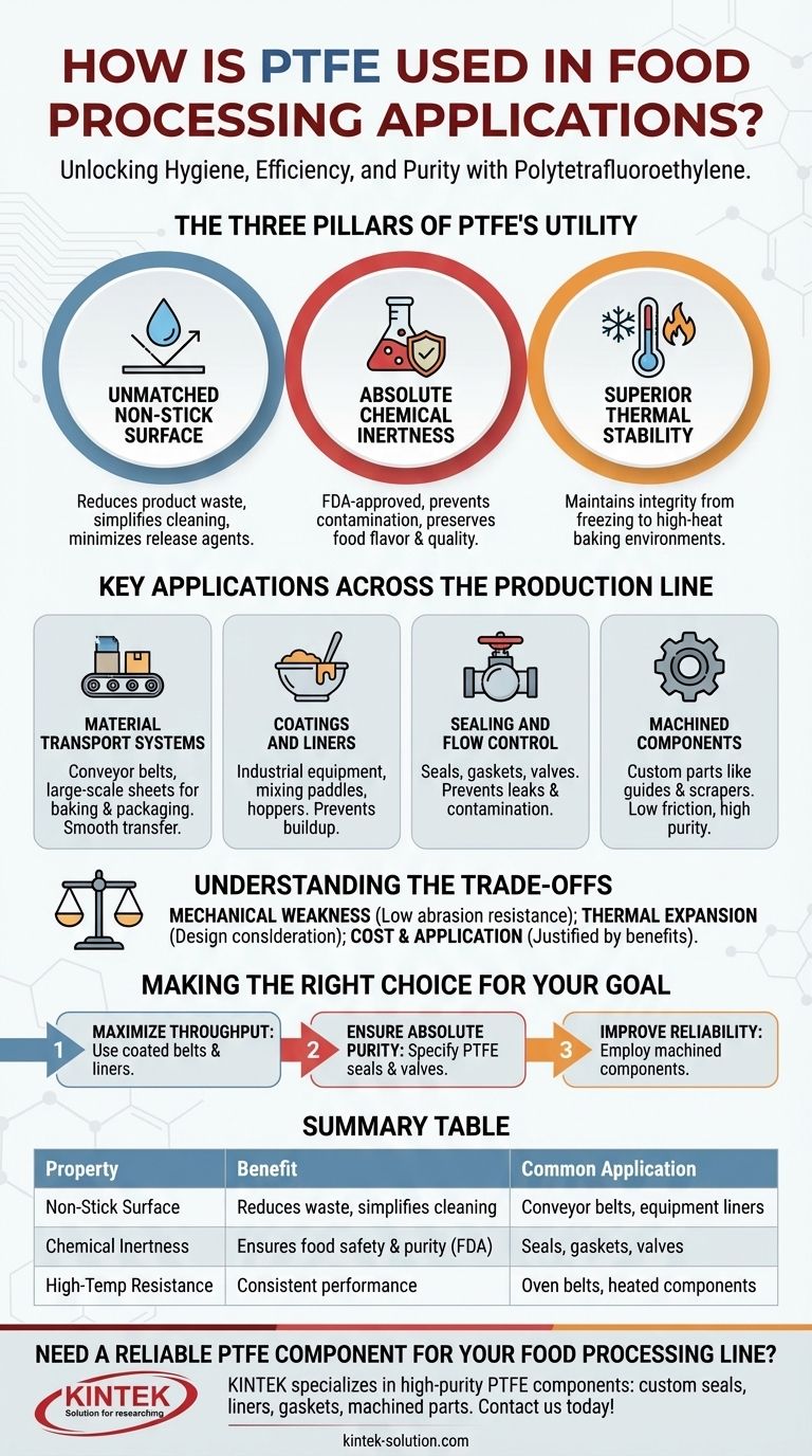PTFE는 식품 가공 분야에서 어떻게 사용됩니까? 위생, 효율성 및 제품 무결성 보장 시각적 가이드