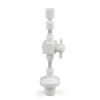 Válvulas de Cierre de Abocinado de PFA PTFE de Alta Pureza Personalizables, Soluciones de Control de Fluidos de Fluoropolímero de 2 y 3 Vías con Reducción
