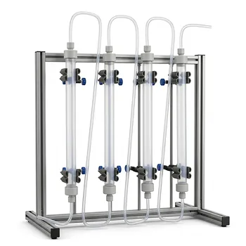 Columnas de cromatografía de PFA de alta pureza, sistema de resina de filtración en serie con soporte de placa tamiz, personalizable, resistente a la corrosión para manejo de fluidos de laboratorio