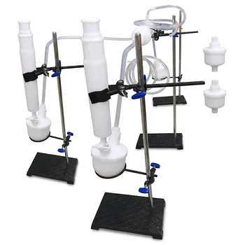 Columnas de destilación, cromatografía y filtración de PTFE personalizadas para el análisis químico de semiconductores y procesamiento de laboratorio resistente a la corrosión