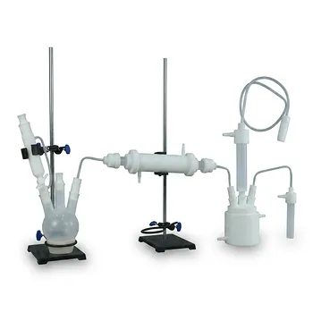 Sistema personalizado de destilación por reflujo con condensación de PTFE, 500ml, resistente a la corrosión y de bajo fondo