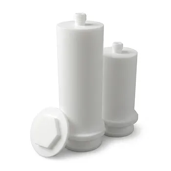 Jeringa Blanca de Politetrafluoroetileno Personalizada: Inyector Plástico de Teflón Resistente a la Corrosión con Conexión Luer Roscada Compatible