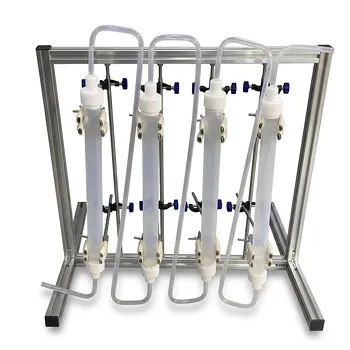Sistema de Columna de Intercambio de Resina de Cromatografía de PFA de Alta Pureza con Filtración en Serie y Rack de Placas Cribadoras Integradas, Equipo de Purificación de Laboratorio Resistente a la Corrosión