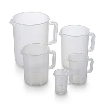 Vasos de precipitación de PFA de alta pureza con asas y cestas de limpieza para análisis de trazas y procesamiento químico industrial