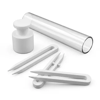High Purity PTFE Weights for Hollow Capsule Friability Testing with Precision Tweezers and Glass Tube Laboratory Kit