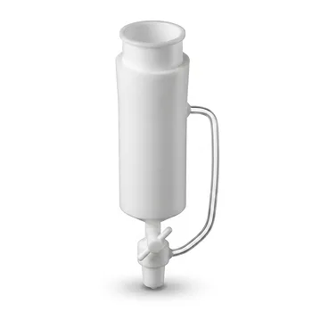 Embudo de separación a presión constante de PTFE personalizado, material de laboratorio resistente a la corrosión y bajo fondo para matraces PFA