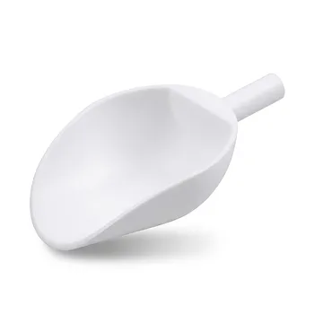 Espátula de laboratorio de PTFE personalizada, resistente a la corrosión, grado alimentario, material no contaminante, cuchara de cabeza redonda