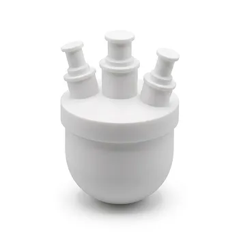 Matraz de PTFE de Múltiples Cuellos de Alta Pureza Personalizado 200ml Vaso de Reacción de Síntesis Química