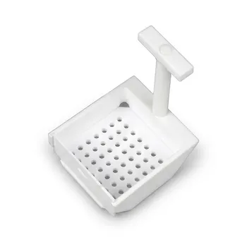 Cesta de limpieza de obleas de PTFE de alta pureza, portador de obleas de silicio resistente a ácidos, bastidor de grabado de fluoropolímero