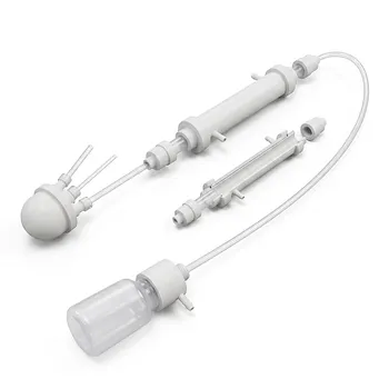Sistema de Reflujo y Condensación de Fluoruro de Hidrógeno PTFE Resistente a la Corrosión de Alta Temperatura con Embudo de Decantación y Botella de Recolección PFA